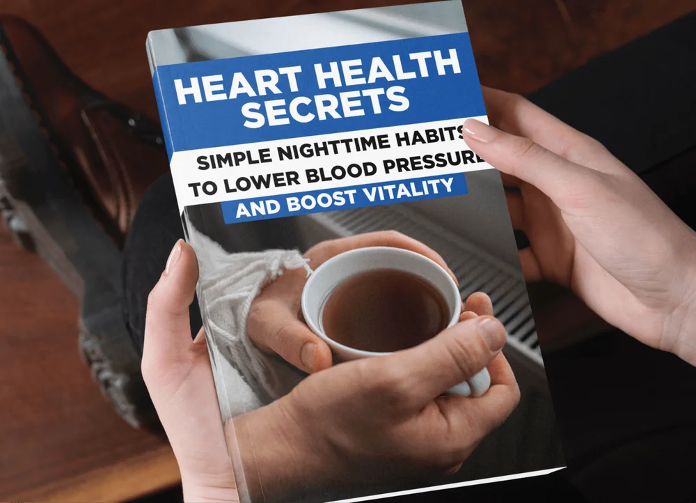 Heart Health Secrets bonus ebook cover featuring nighttime habits and heart health information