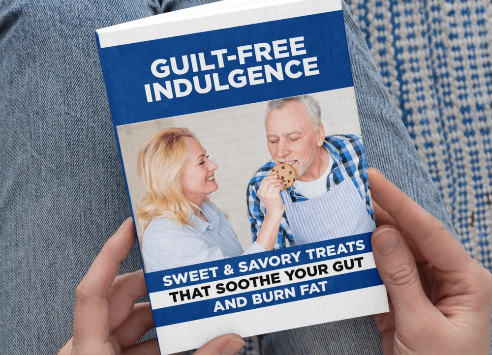 Guilt-Free Indulgence bonus ebook cover featuring sweet and savory food ideas